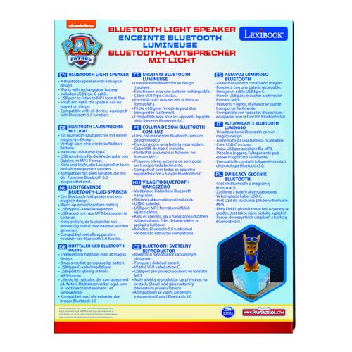 Enceinte Bluetooth Avec Figurine Lumineuse De Chase