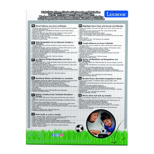 Réveil Avec Veilleuse Ballon De Football En 3d