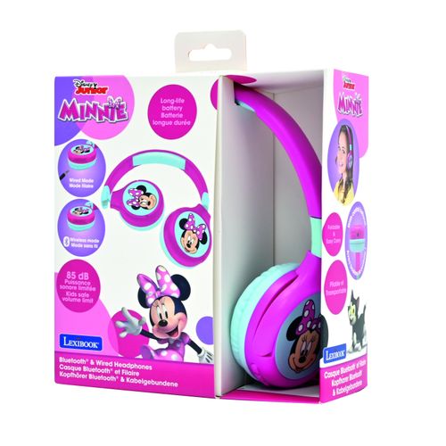 Casque 2 En 1 Minnie Mouse Bluetooth Et Filaire Avec Limitation De Son