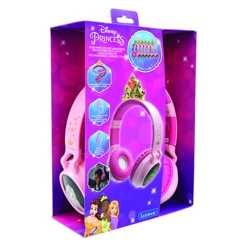 Casque Lumineux Pliable Bluetooth Et Filaire Princesses Disney Avec Limitation Du Volume