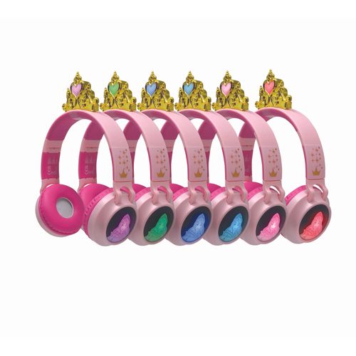 Casque Lumineux Pliable Bluetooth Et Filaire Princesses Disney Avec Limitation Du Volume