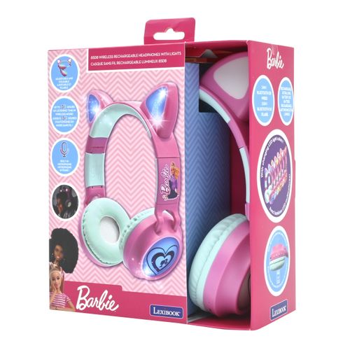 Casque Barbie Sans Fil Rechargeable Lumineux Avec Oreilles De Chat