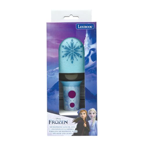 Karaoke Microphone Bluetooth/sans Fil La Reine Des Neiges Avec Effets Sonores Et Lumineux