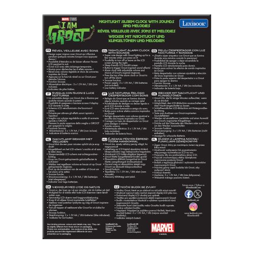 Réveil Avec Veilleuse Groot Des Gardiens De La Galaxie 3d