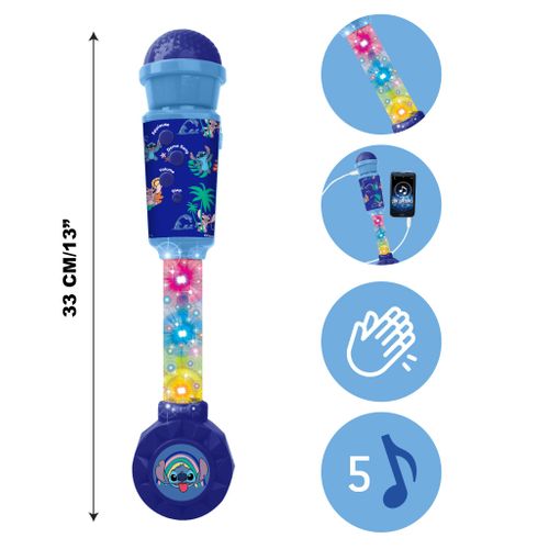 Microphone Stitch Avec Tube Lumineux Et Enceinte