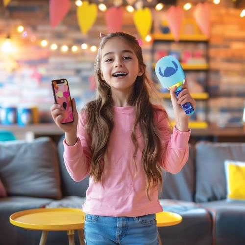 Karaoke Microphone Bluetooth/sans Fil Sitch Avec Effets Sonores Et Lumineux