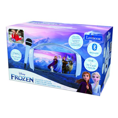 Enceinte Bluetooth Sans-fil Lumineuse Avec Micro La Reine Des Neiges