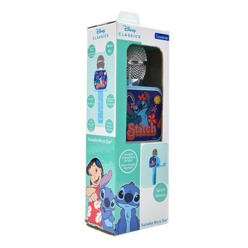 Micro Karaoké Sans Fil Avec Enceinte Bluetooth Intégrée Stitch