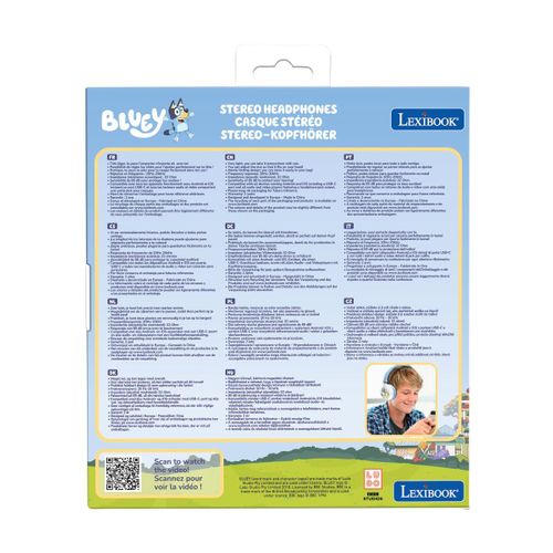 Casque Stéréo Filaire Pliable Avec Limitation De Volume D'écoute Bluey