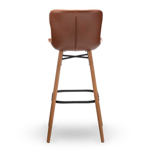 Lot De 2 Chaises De Bar Marron L51 Cm