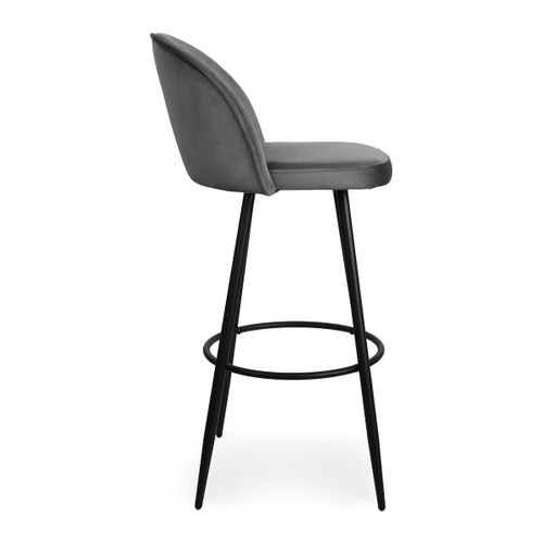 Lot De 2 Chaises De Bar En Velours L52 Cm