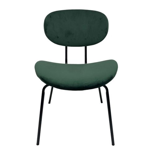 Lot De 2 Chaises De Séjour En Velours Vert Émeraude L57 Cm