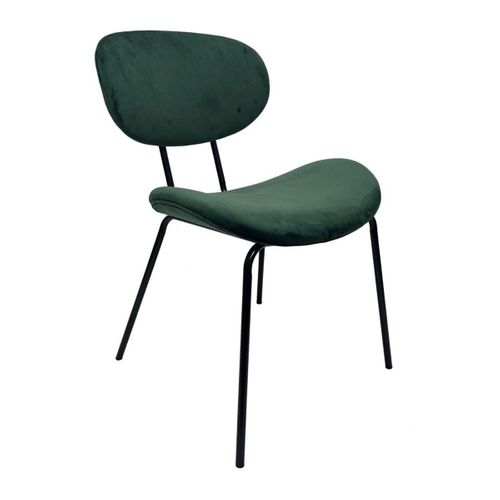 Lot De 2 Chaises De Séjour En Velours Vert Émeraude L57 Cm