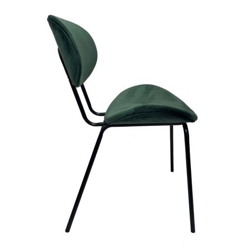Lot De 2 Chaises De Séjour En Velours Vert Émeraude L57 Cm