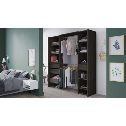 Kit Dressing Extensible - Miami - Chêne Waterford - 191,8 X 50 X 204,5 Cm -