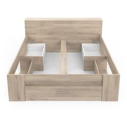 Lit Adulte 160 X 200 Cm - Chene Kronberg - Oxygene