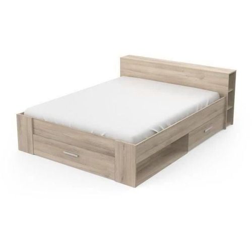 Lit Adulte 160 X 200 Cm - Chene Kronberg - Oxygene