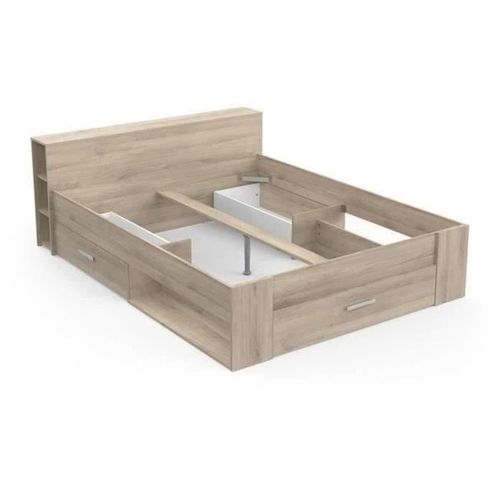 Lit Adulte 160 X 200 Cm - Chene Kronberg - Oxygene