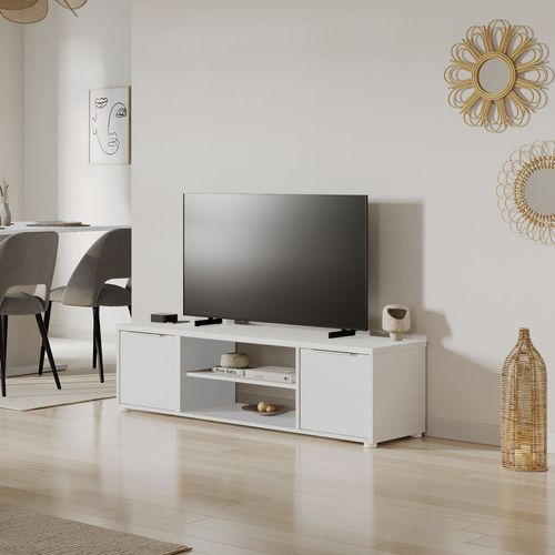 Meuble TV L.150 cm AXELLE blanc