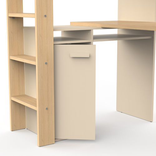 Lit Enfant Mezzanine Avec Bureau "camillia" - 90 X 200 Cm - Terracotta