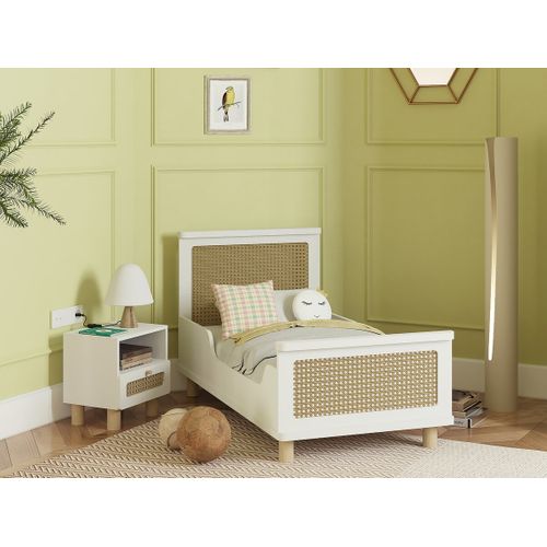 Lit Enfant " Ochna " - 70 X 140 Cm - Blanc Mat