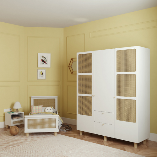 Lit Enfant " Ochna " - 70 X 140 Cm - Blanc Mat