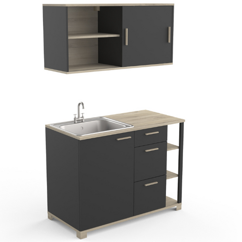 Meuble Bas De Cuisine 1 Porte 3 Tiroirs Atelier