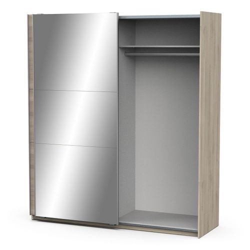 Armoire 2 Portes Coulissantes Et Miroir - L178,1 Cm