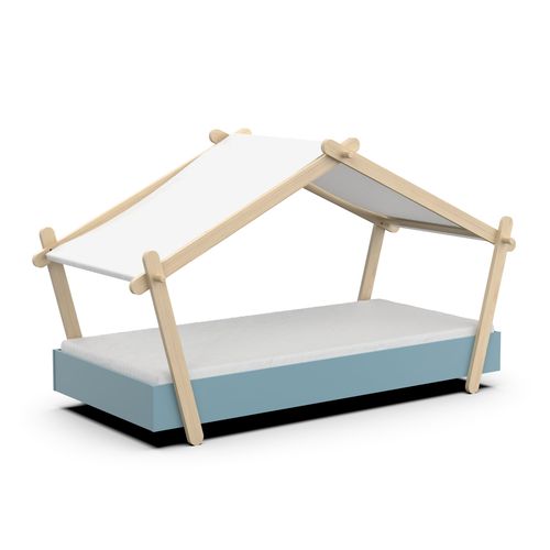 Lit Enfant Cabane - Demeyere - Modèle Lodge - Bleu - 90 X 200 Cm