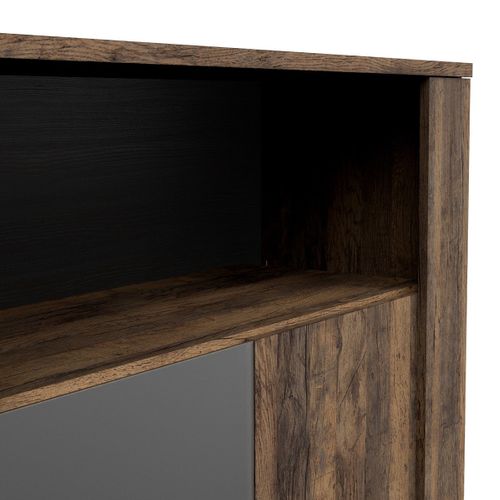 Vitrine 1 Porte Vitrée Et 1 Niche Ouverte H176 Cm