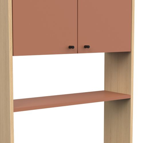 Meuble Dessus Wc 2 Portes 1 Tablette Abricot Elisa