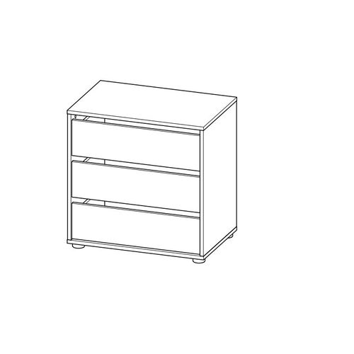 Bloc Rangement Tyblok 3 Tiroirs H 58 Cm