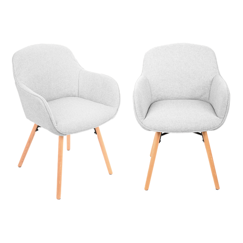 Lot De 2 Chaises De Séjour Grises L56 Cm