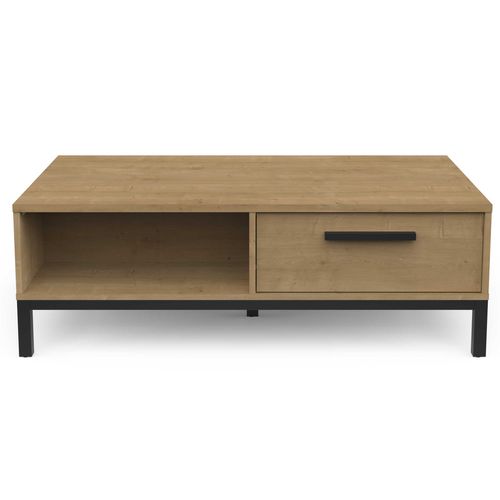 Table Basse 2 Tiroirs Et 2 Niches L110,5 Cm