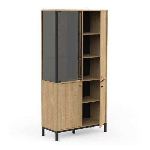 Vitrine 1 Porte Vitrée Et 3 Portes L93,4 Cm