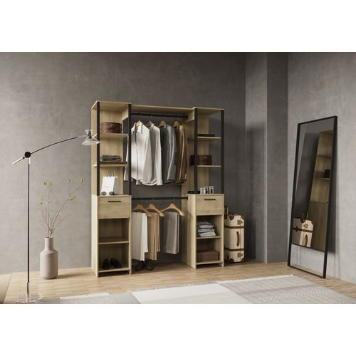 Armoire De Rangement Multifonctionnelle Gary - 159,8 X 49,5 X 200,3 Cm - Marron