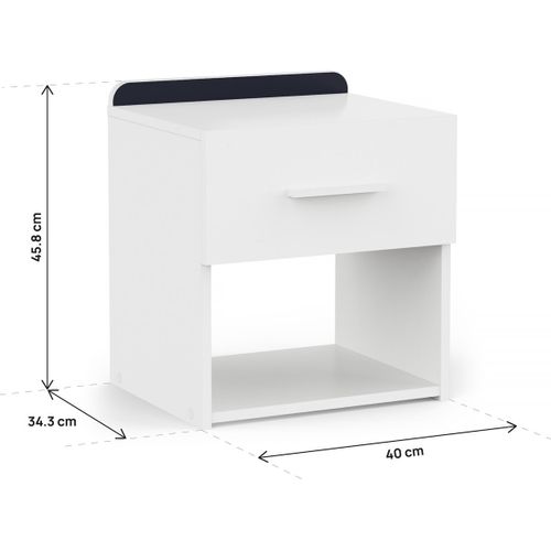 Table De Chevet "reverso" - Blanc Mat