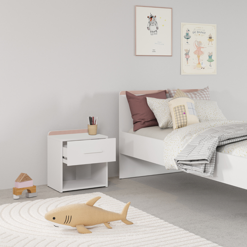 Table De Chevet "reverso" - Blanc Mat