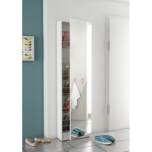Armoire À Chaussures 50x20x180,5 Cm Blanc