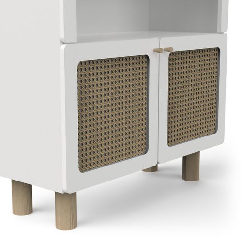 Bibliothèque 2 Tablettes Et 2 Portes H175,5 Cm