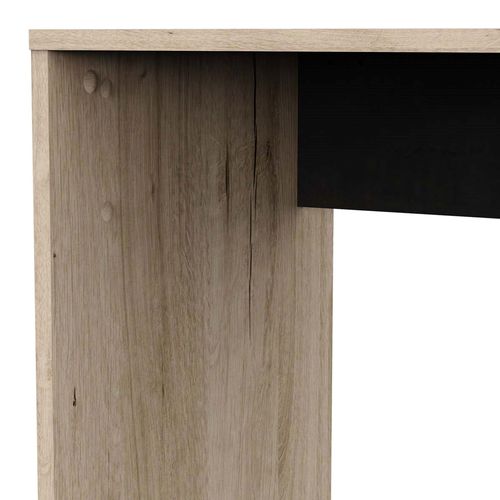 Bureau avec bibliothèque EASE imitation chêne et noir