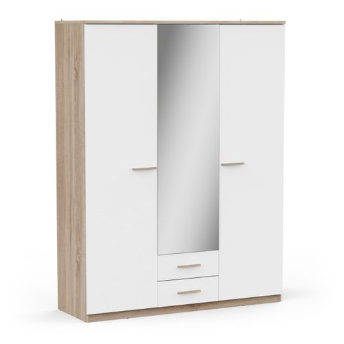 Armoire 3 Portes Et 2 Tiroirs
