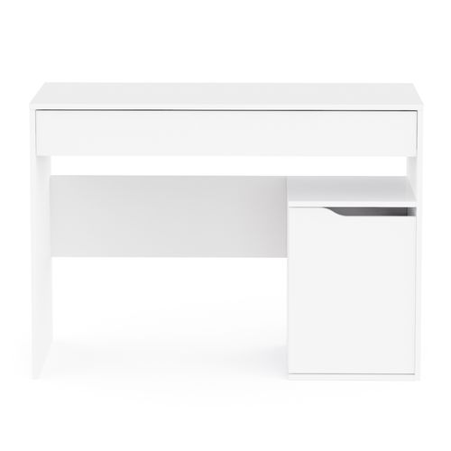 Bureau 1 porte et 1 tiroir KIM blanc