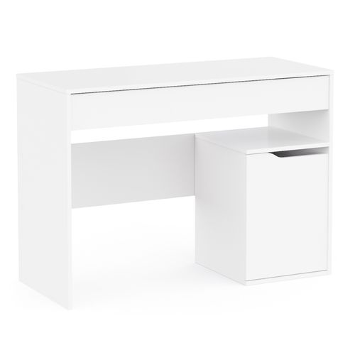 Bureau 1 porte et 1 tiroir KIM blanc