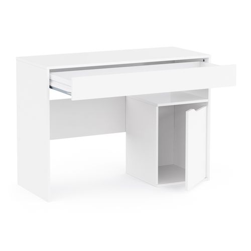 Bureau 1 porte et 1 tiroir KIM blanc