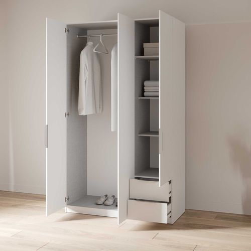 Armoire 3 Portes Et 2 Tiroirs - L119,4 Cm