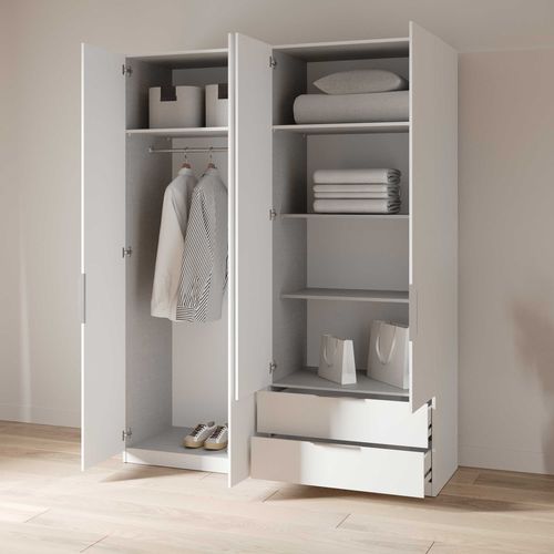 Armoire 4 Portes 2 Tiroirs - L157,3 Cm