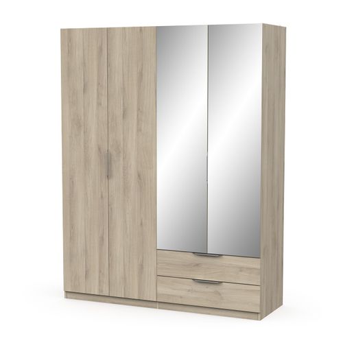 Armoire Avec 2 Miroirs - L157,3 Cm