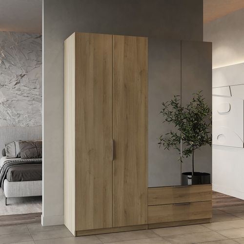 Armoire Avec 2 Miroirs - L157,3 Cm