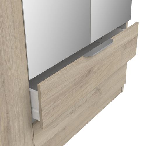 Armoire Avec 2 Miroirs - L157,3 Cm